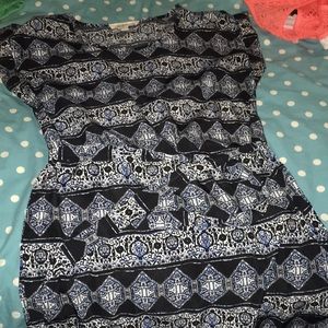 Black and blue dress